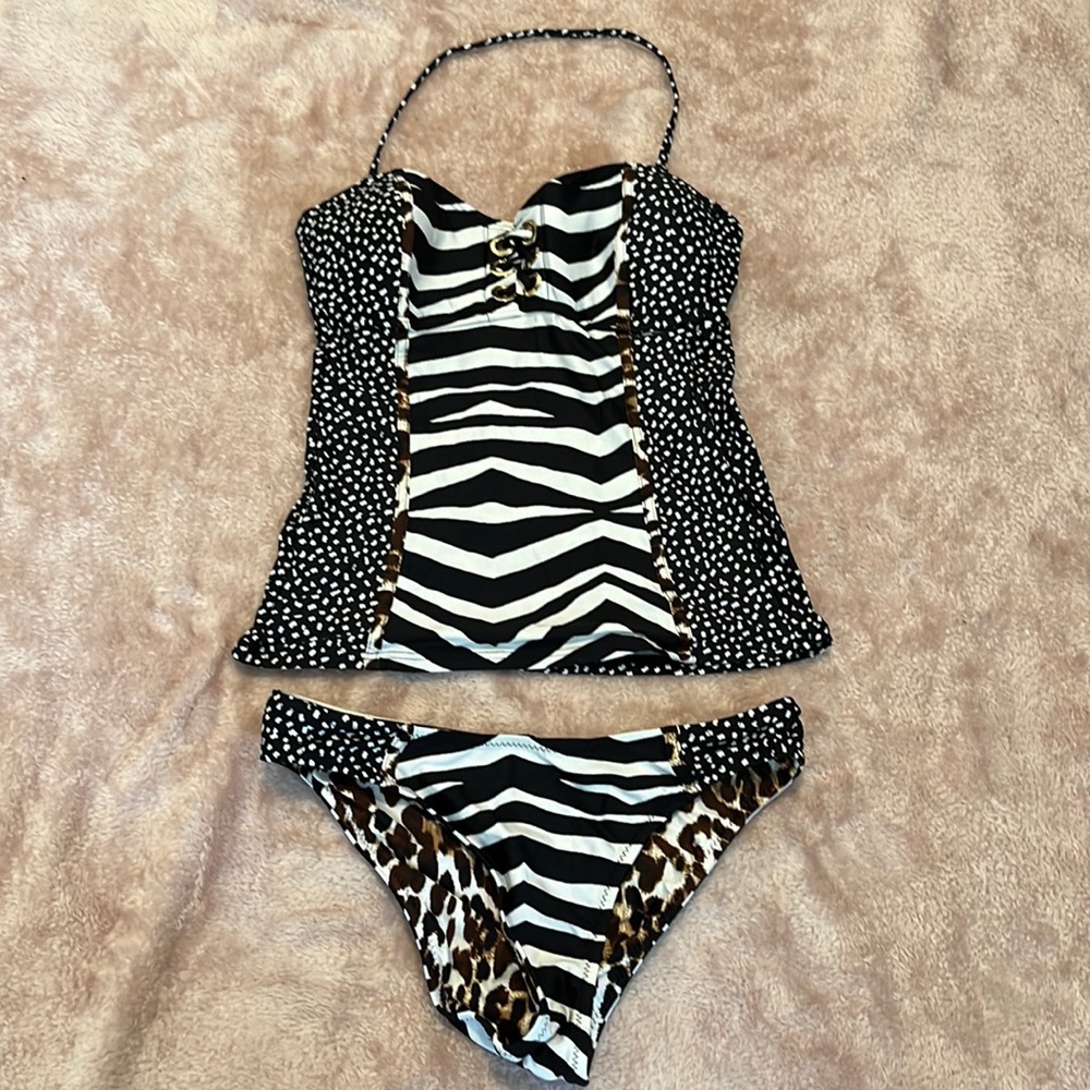La Blanca animal print tankini